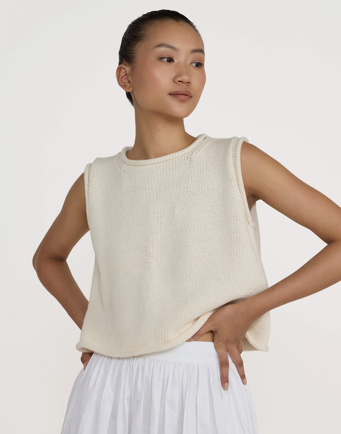 Cropped Knit Tank