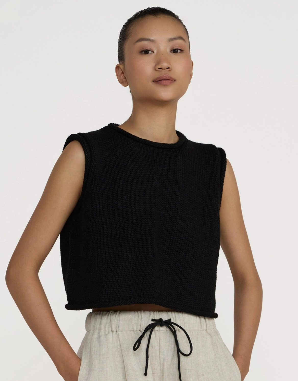 Cropped Knit Tank