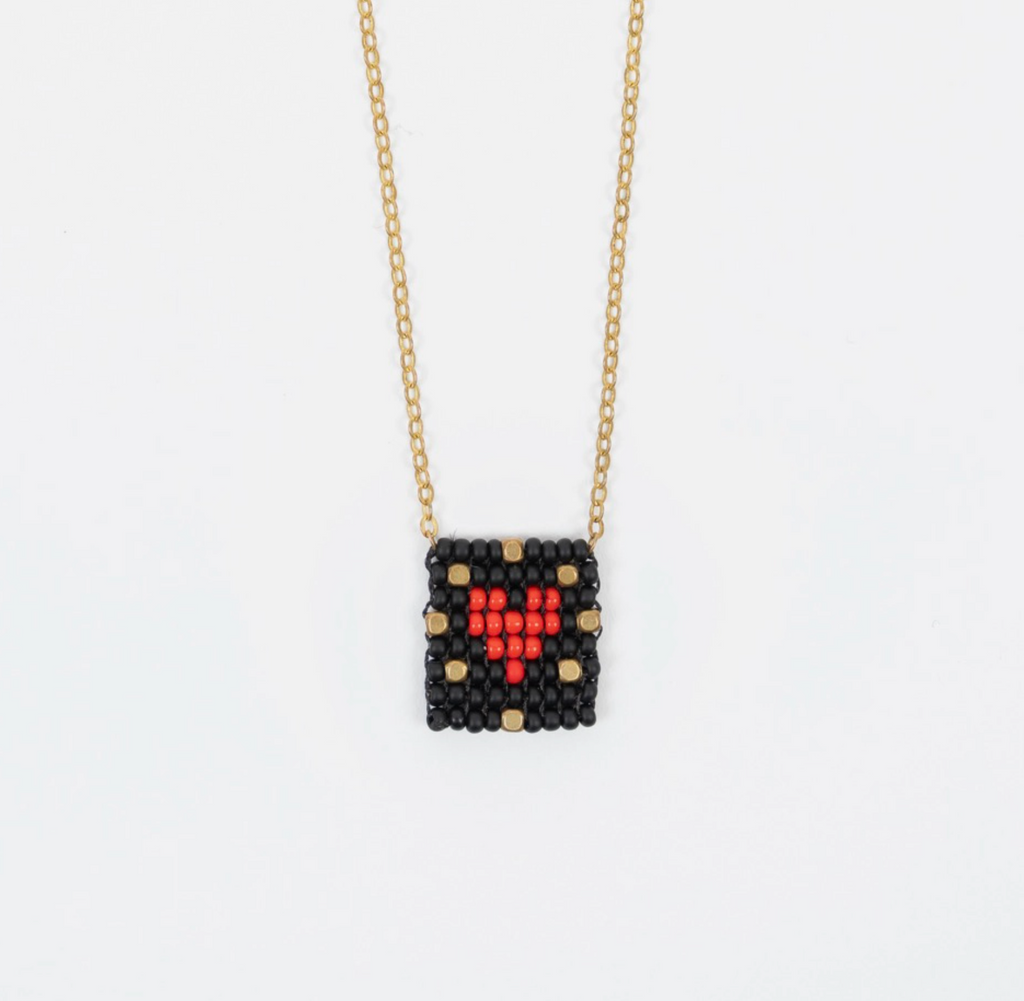 Beaded Tag Necklace