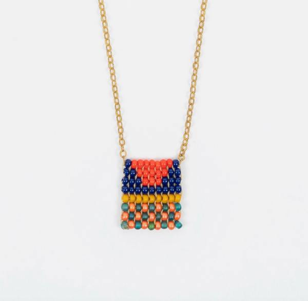 Beaded Tag Necklace