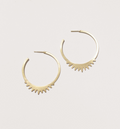 Spiked Brass Hoops