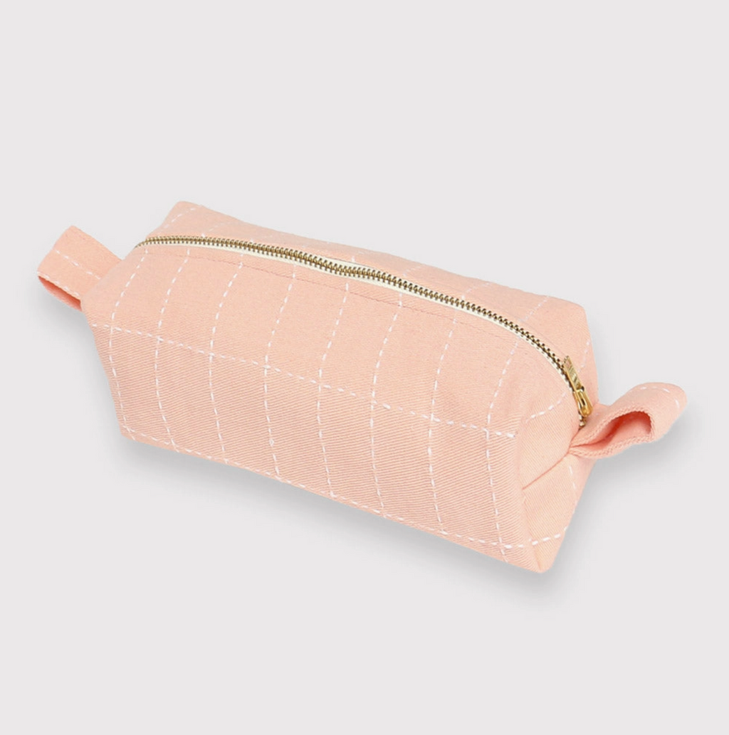 Small Grid-Stitch Toiletry Bag