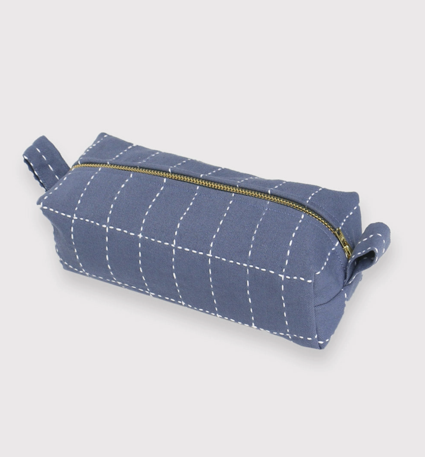 Small Grid-Stitch Toiletry Bag