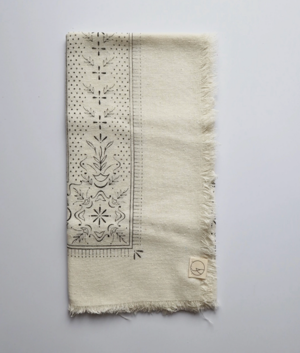 Naturally Dyed Raw Silk Bandana