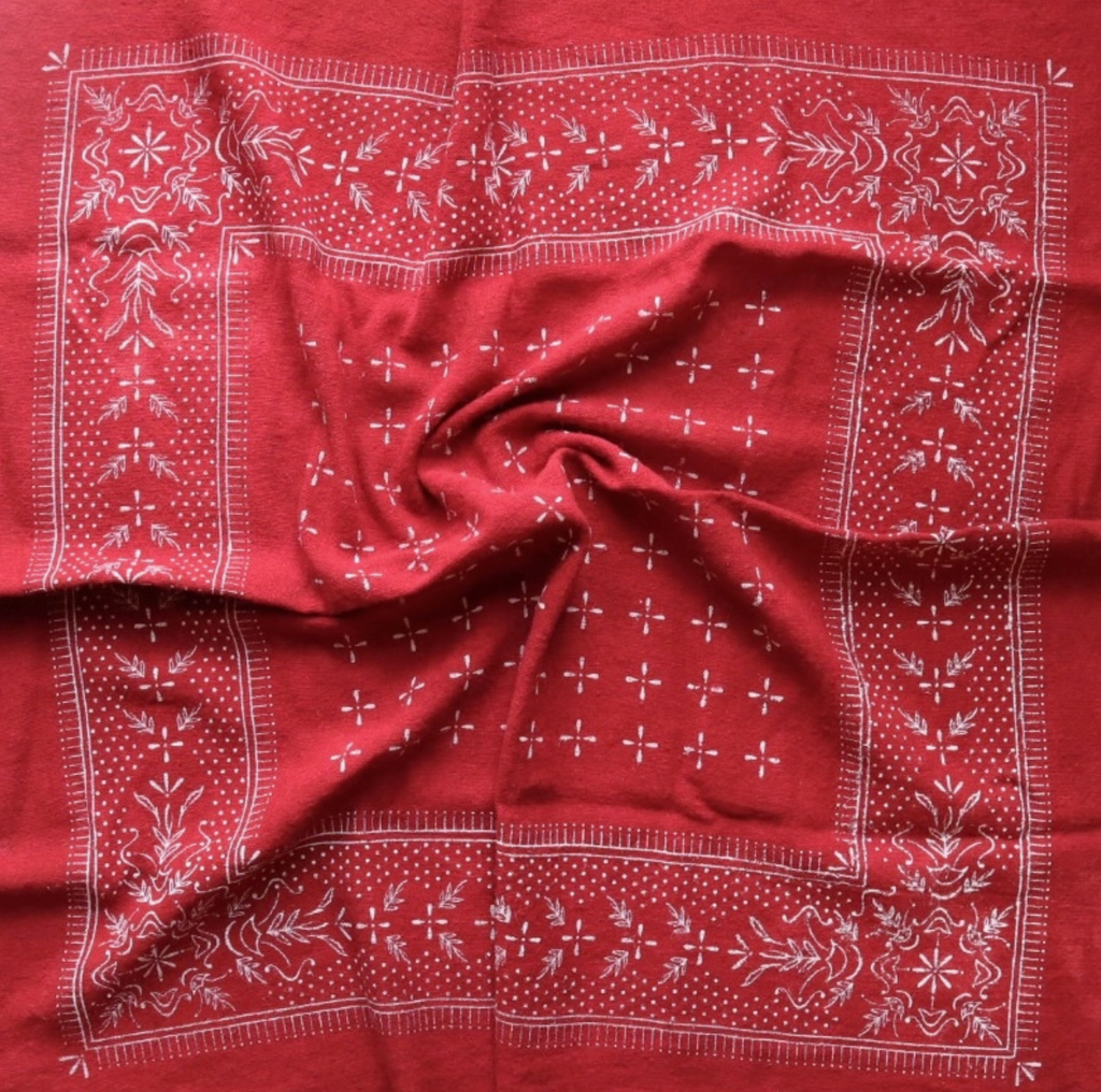 Naturally Dyed Raw Silk Bandana