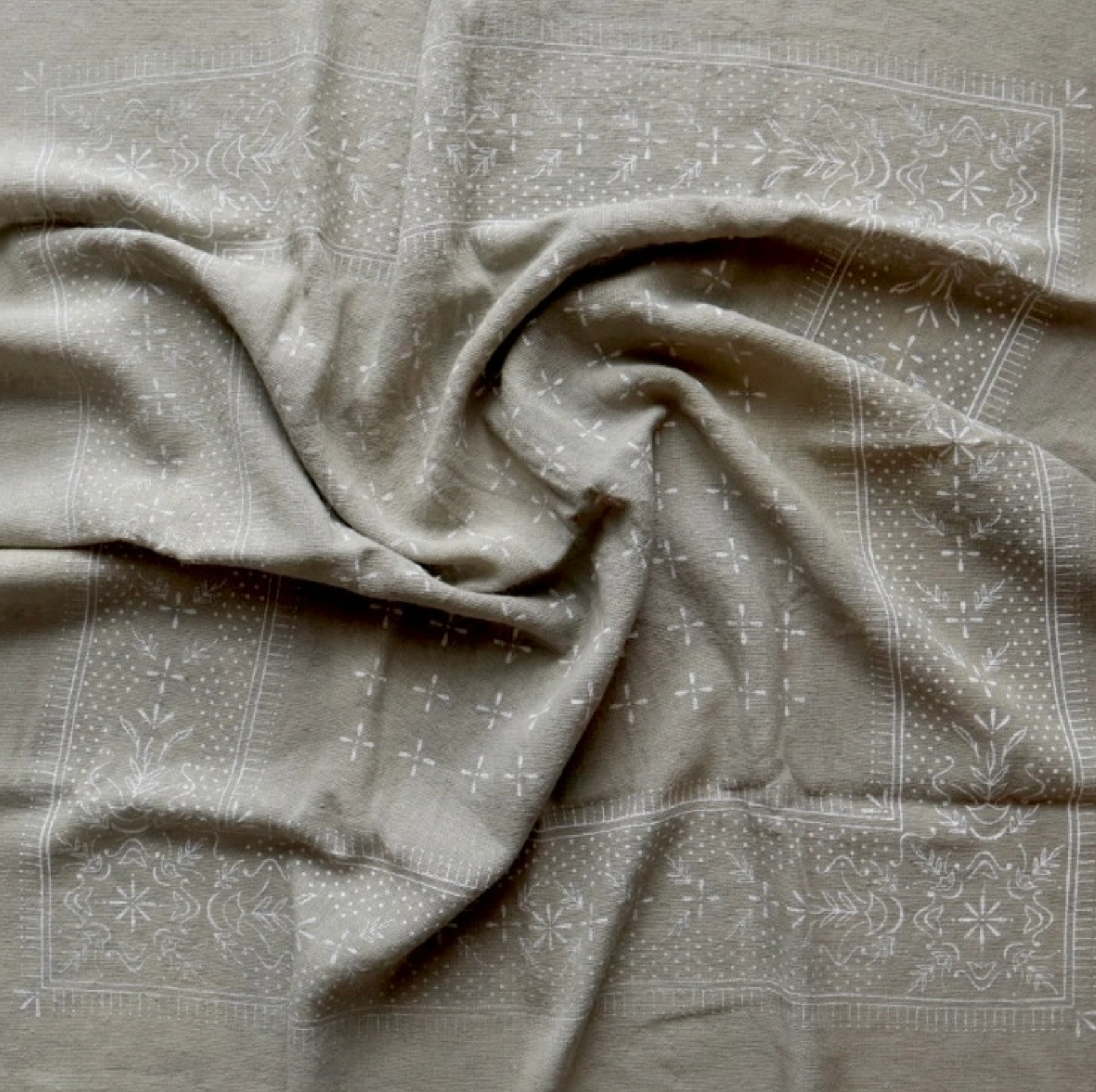 Naturally Dyed Raw Silk Bandana