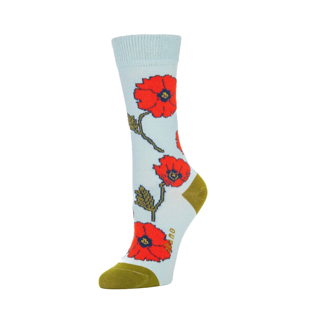 Poppies Crew Socks