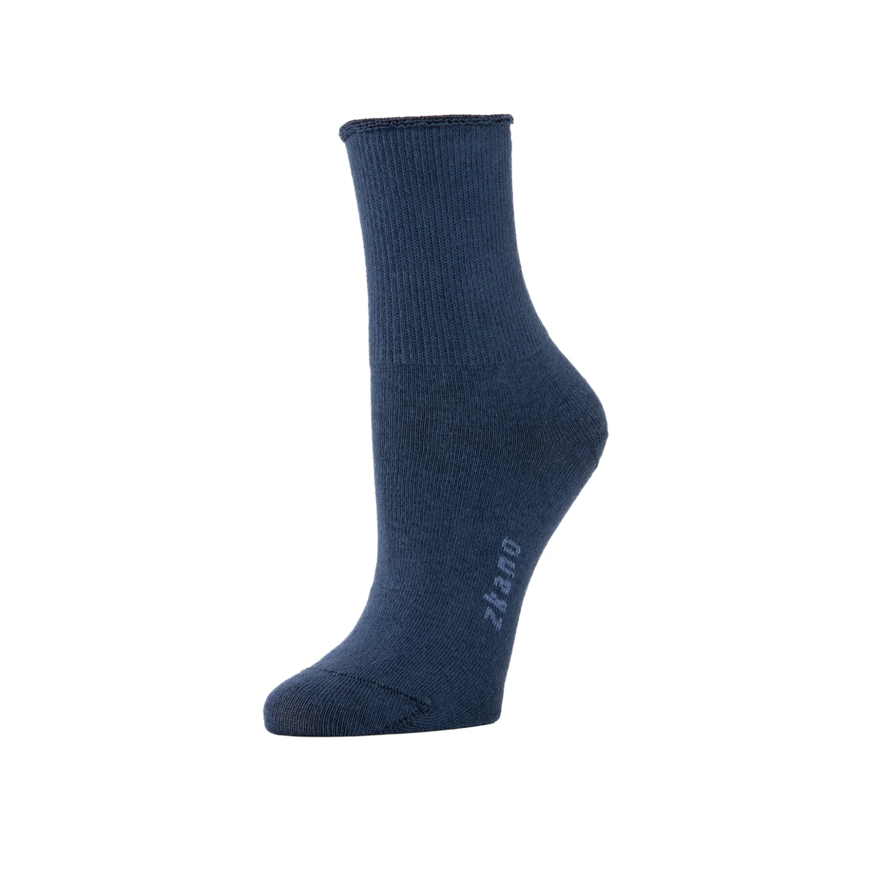 Emmy Roll Top Solid 1/4 Crew Socks