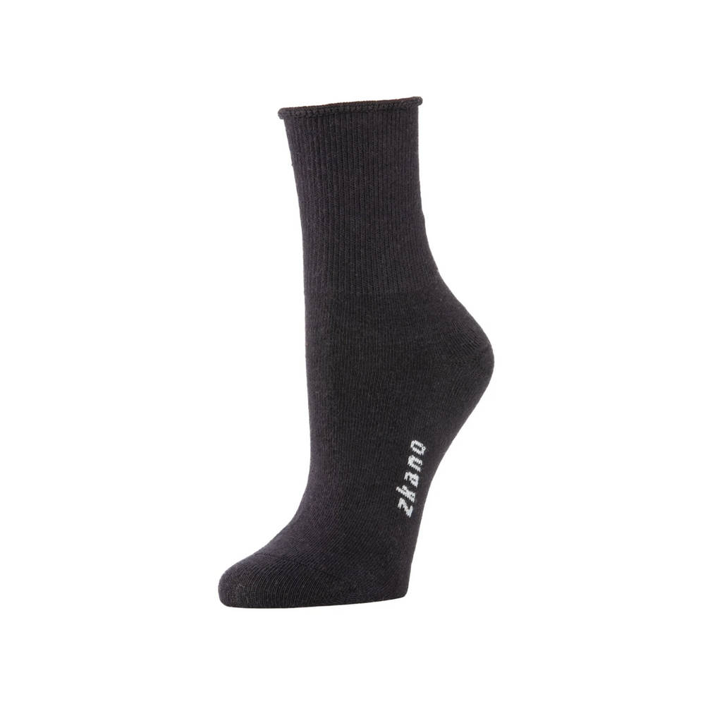 Emmy Roll Top Solid 1/4 Crew Socks