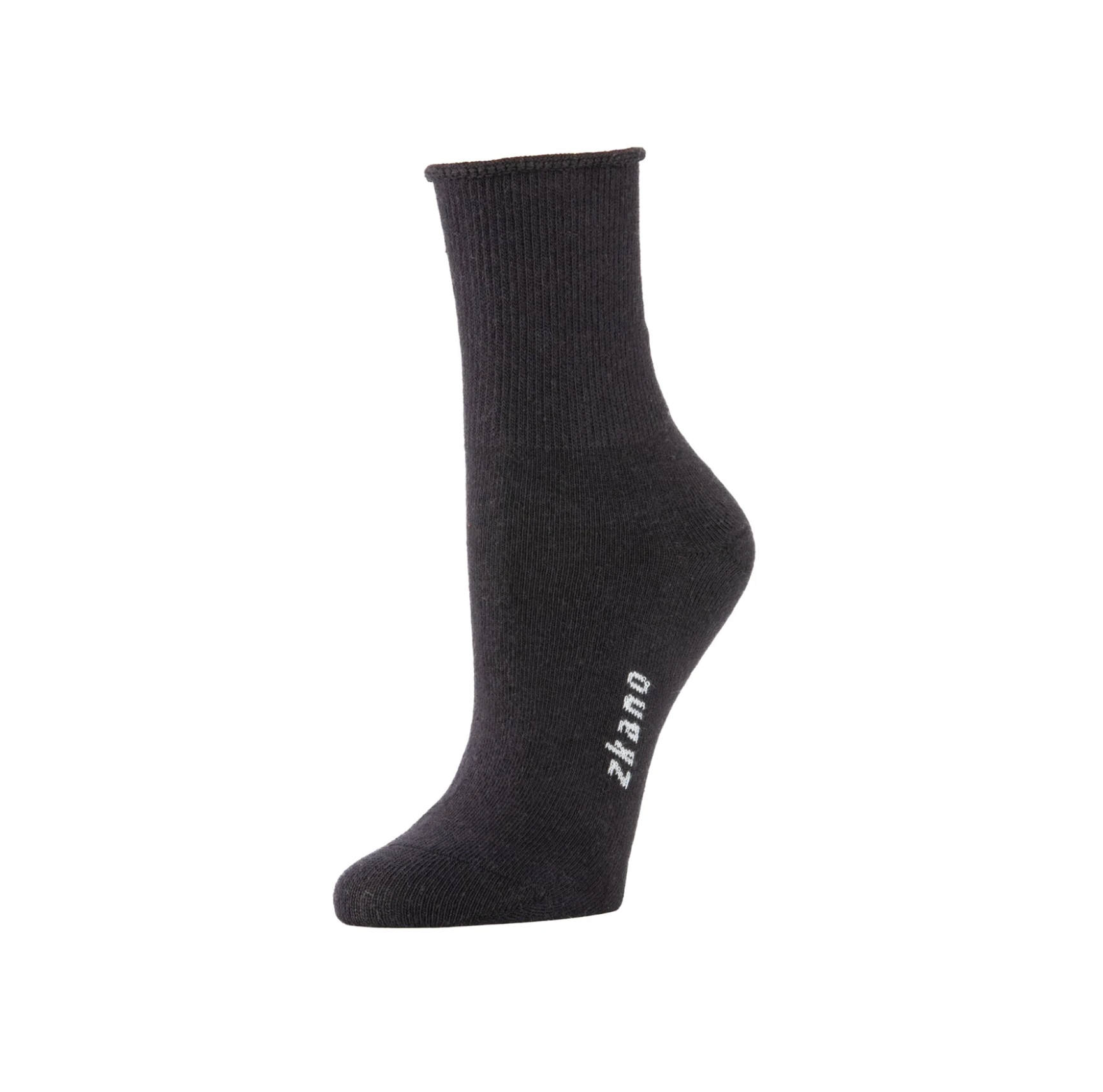 Emmy Roll Top Solid 1/4 Crew Socks
