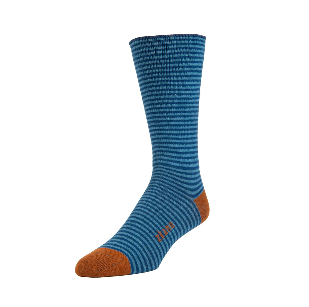 Men's Roll Top Slouch Pinstripe Socks