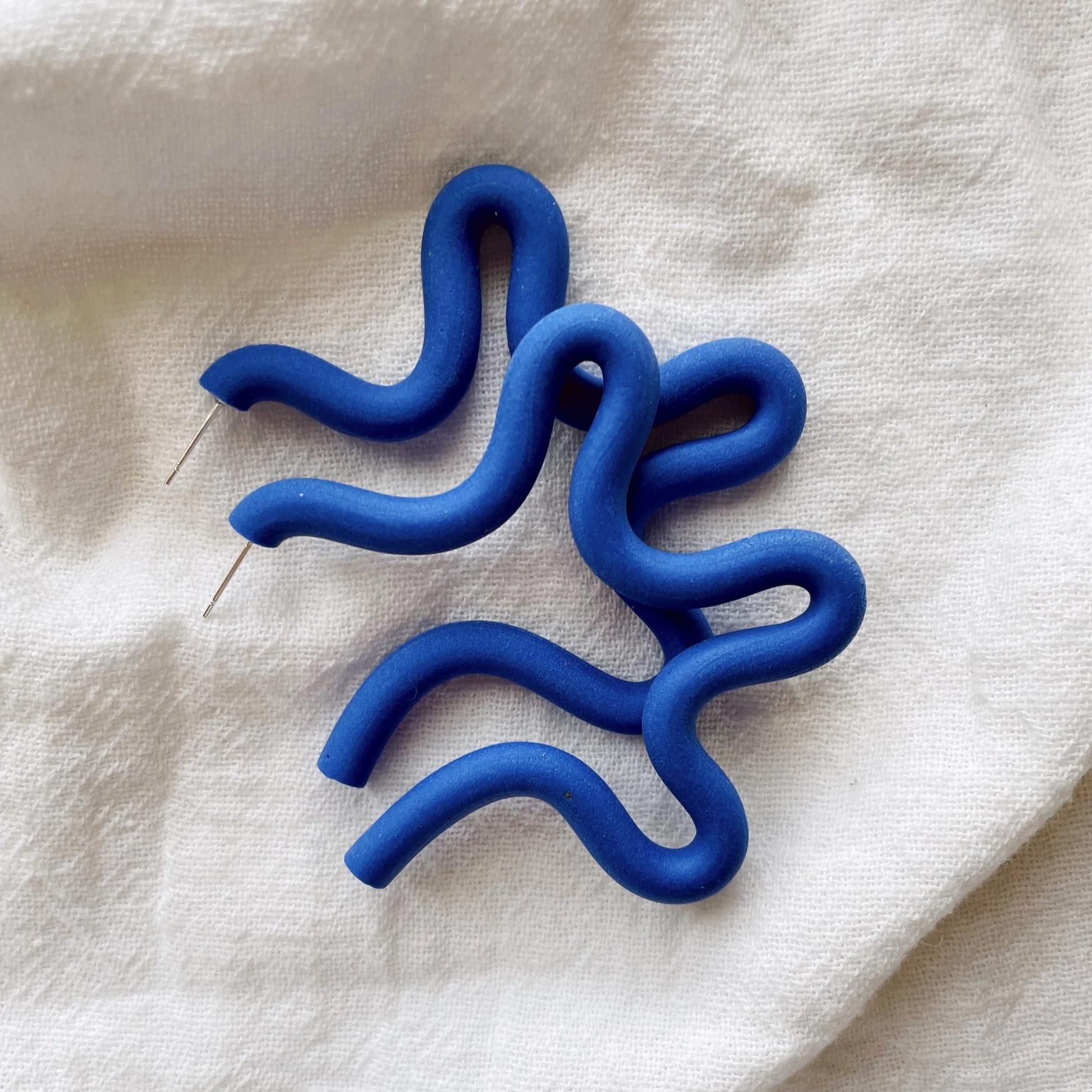 Squiggle Hoops | Polymer Clay Earrings
