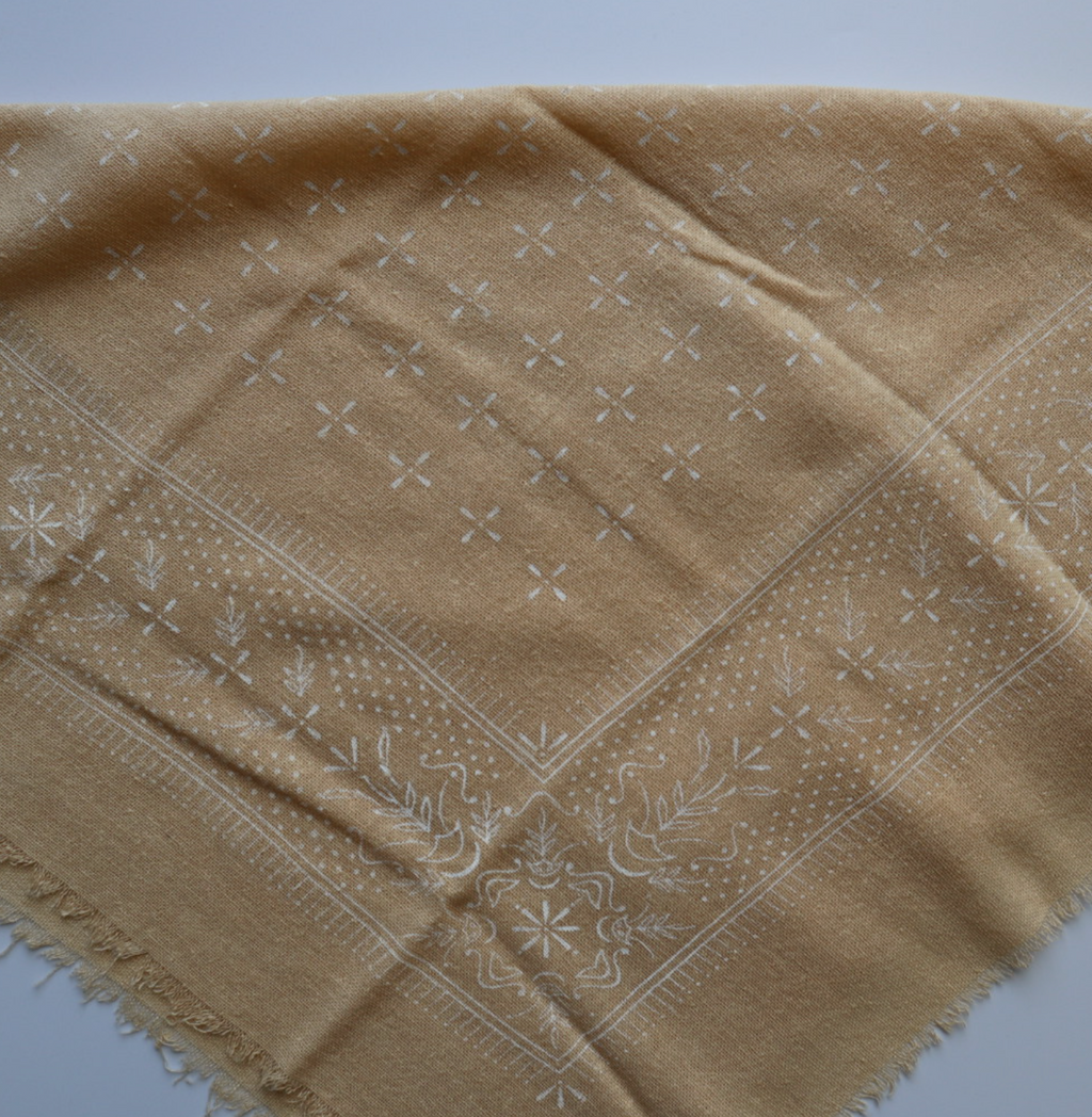 Naturally Dyed Raw Silk Bandana