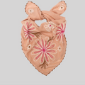 Embroidered Silk Noil Bandana