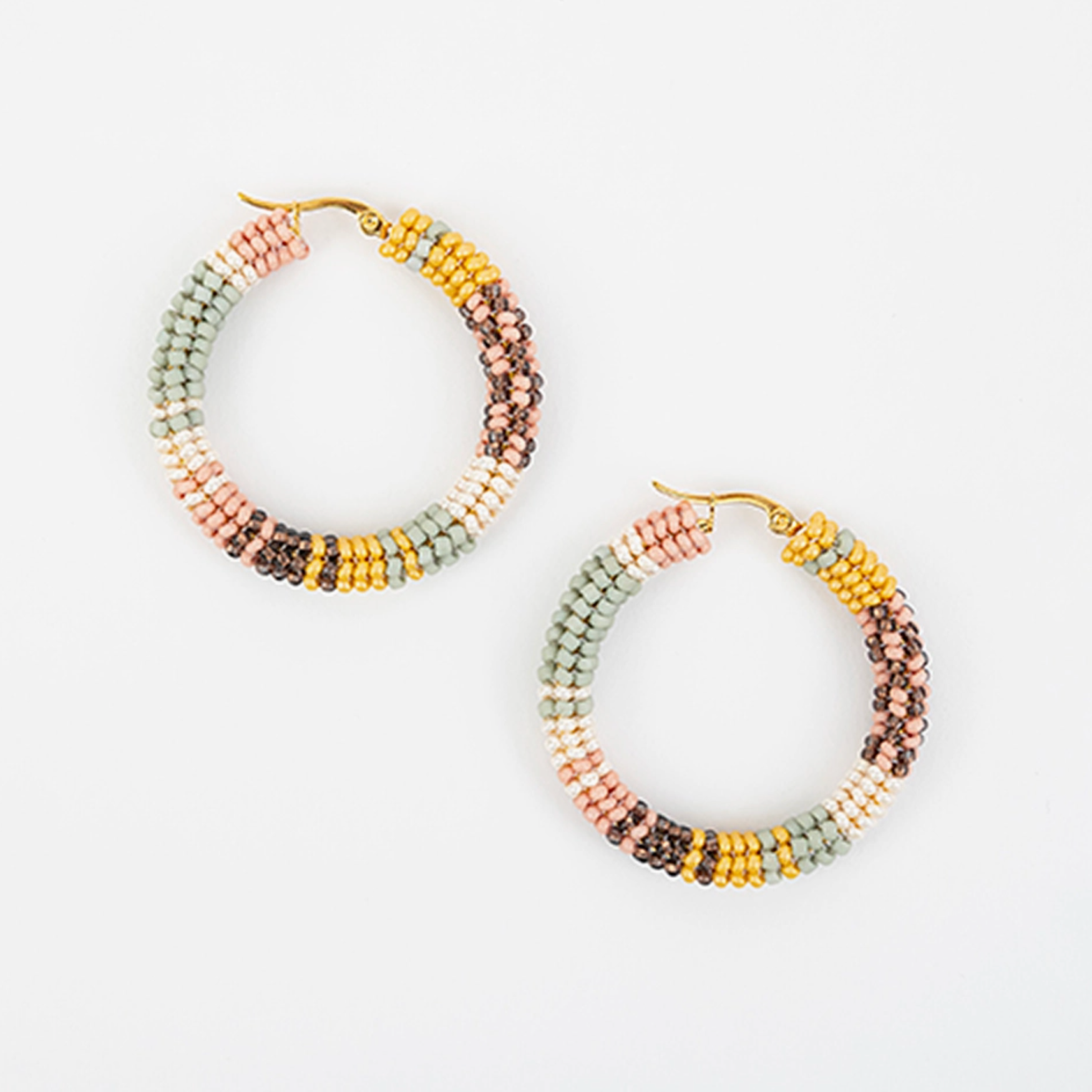 Patchwork Hoop Earrings