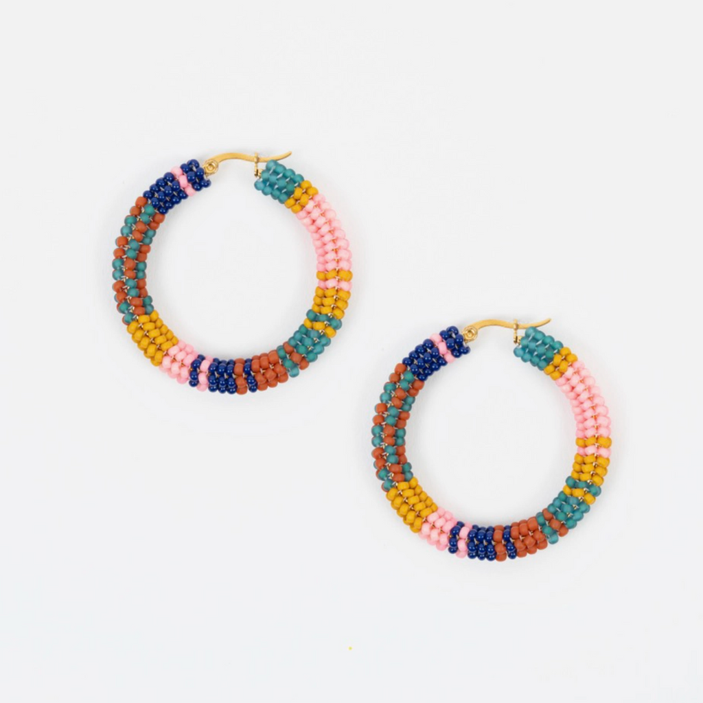 Patchwork Hoop Earrings