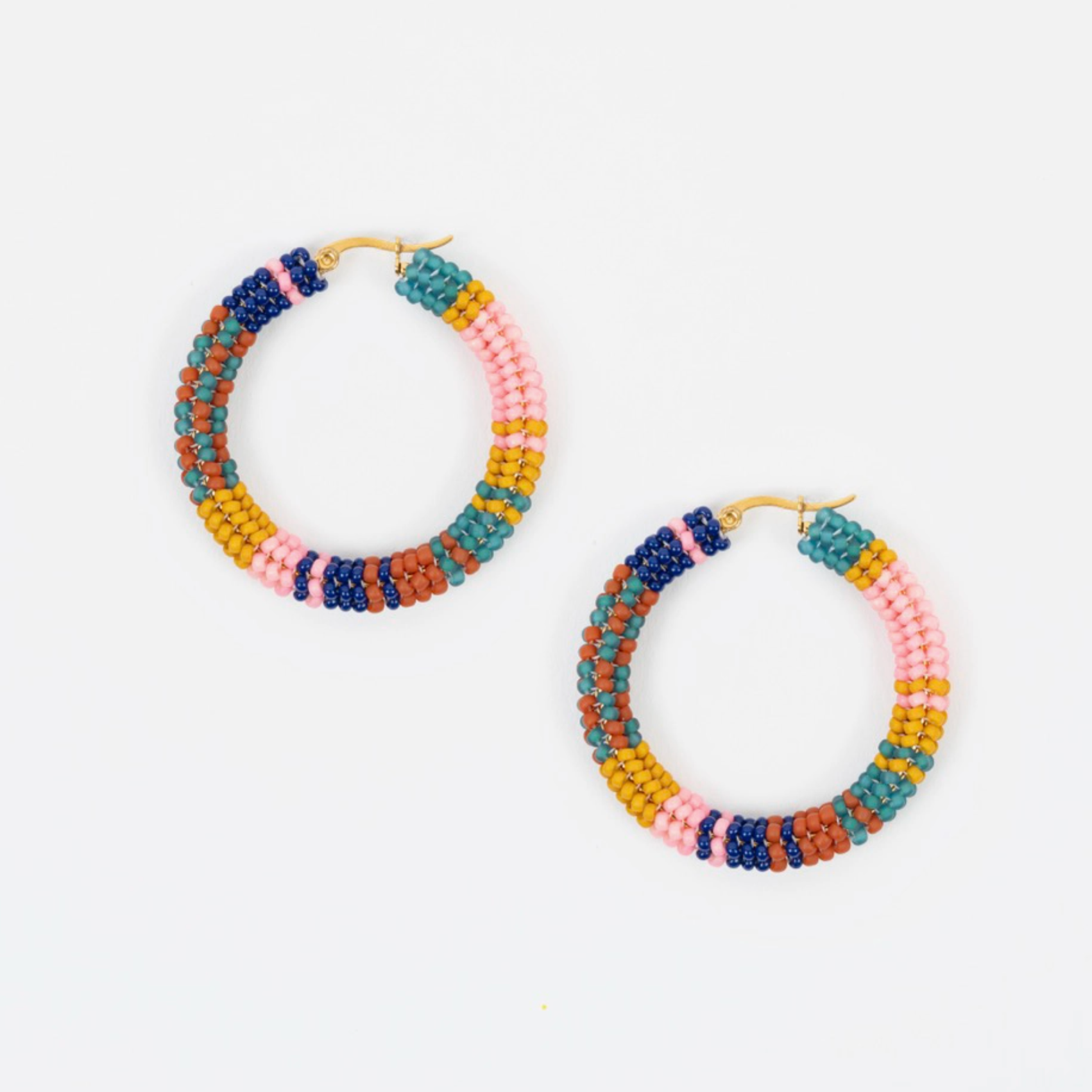 Patchwork Hoop Earrings