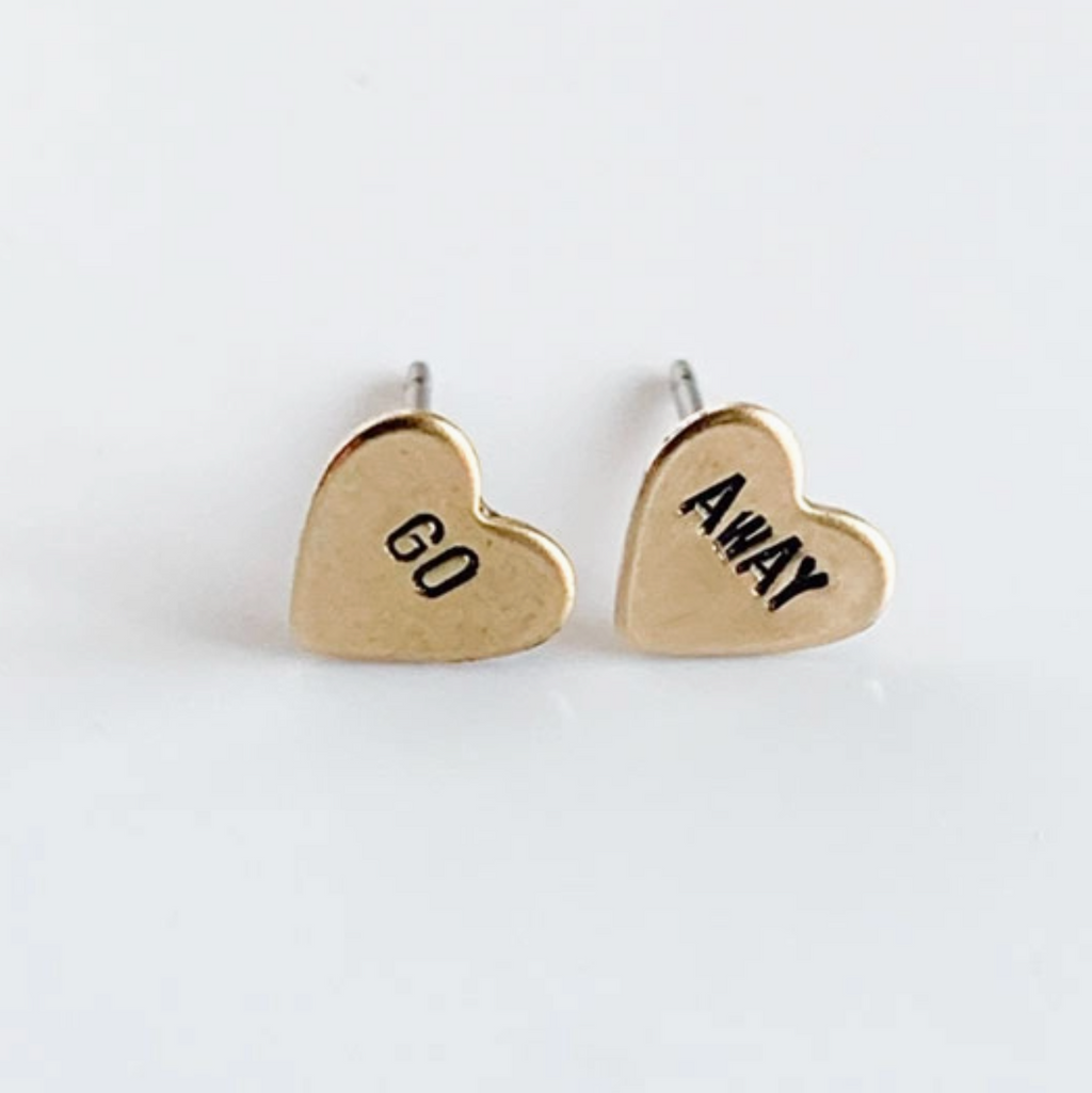 Hand Stamped Stud Earrings