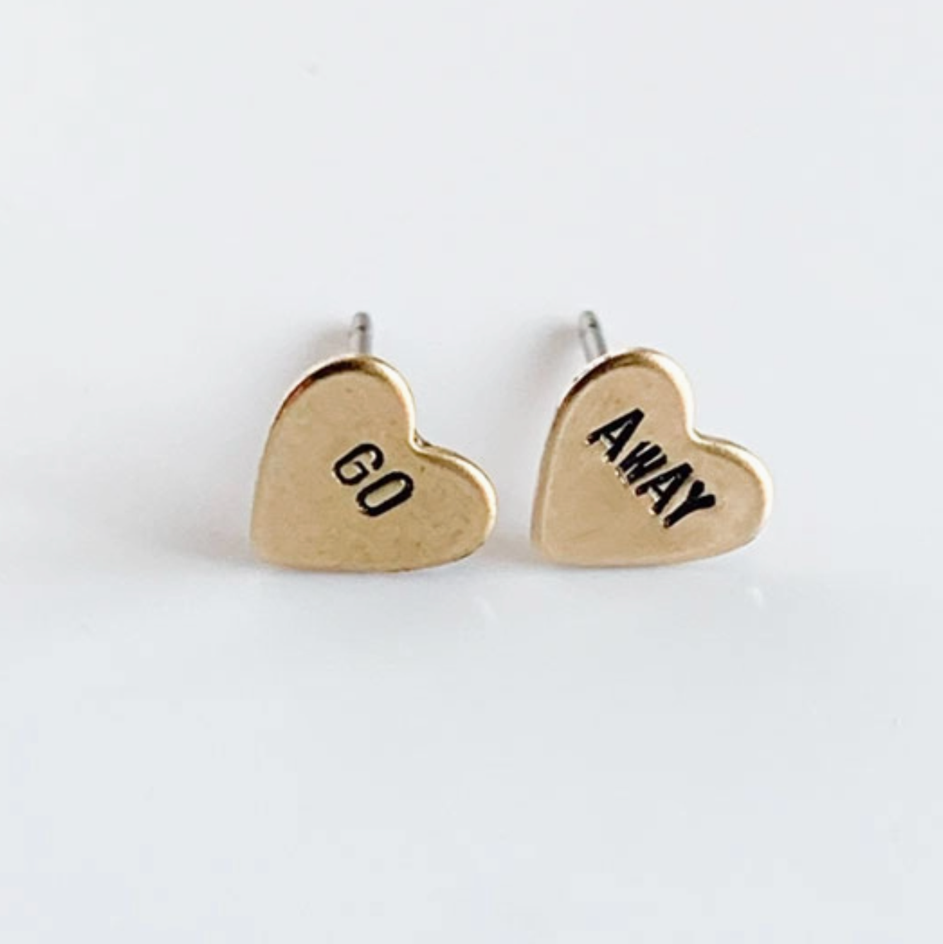 Hand Stamped Stud Earrings