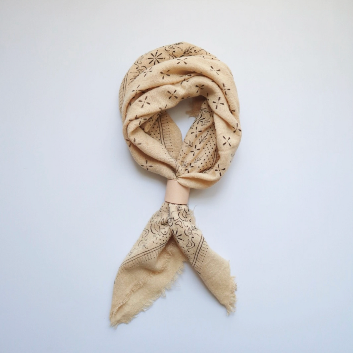 Naturally Dyed Raw Silk Bandana