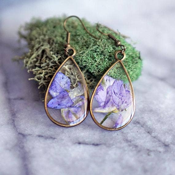 February Birth Flower Earrings