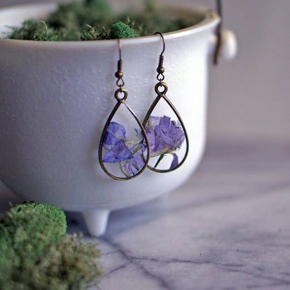 February Birth Flower Earrings