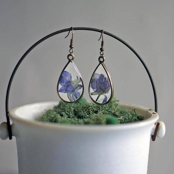 February Birth Flower Earrings
