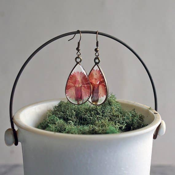 January Birth Flower Earrings