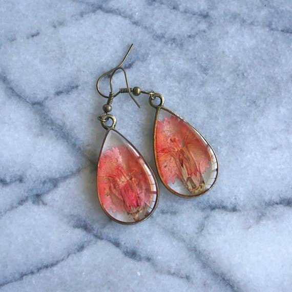 January Birth Flower Earrings