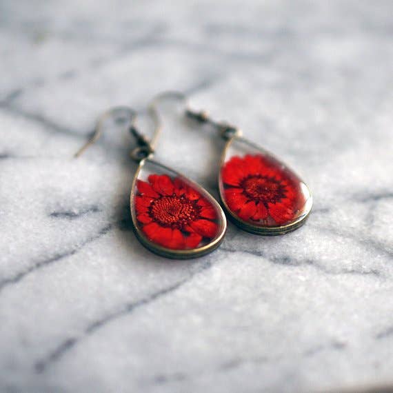 November Birth Flower Earrings