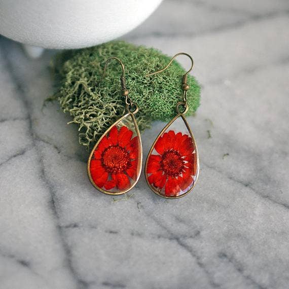November Birth Flower Earrings
