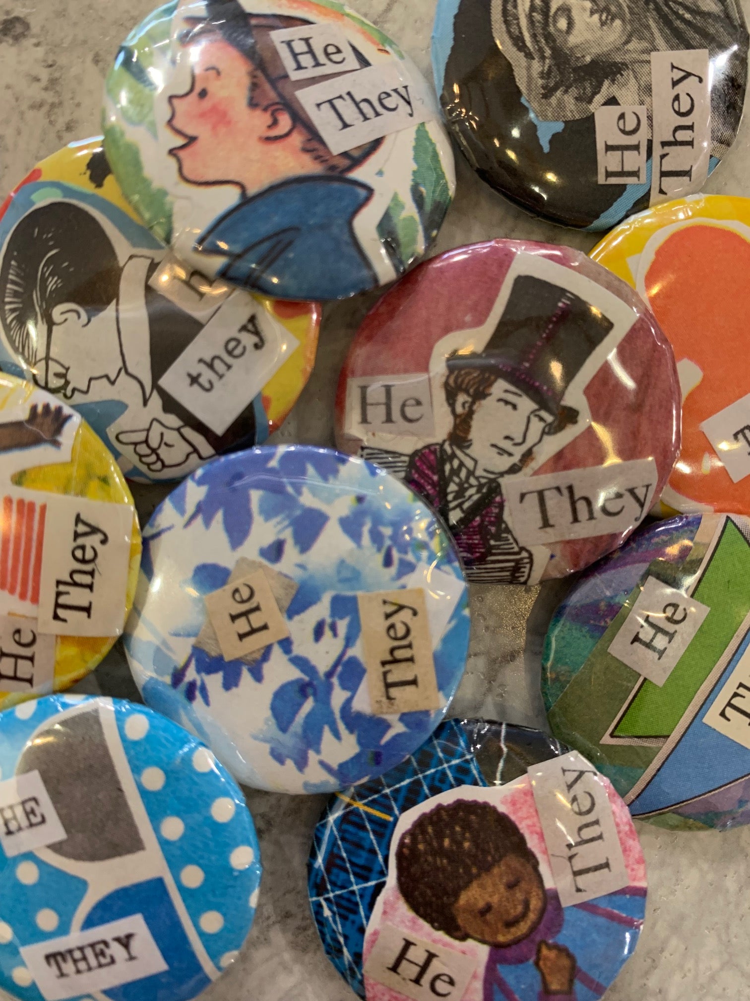 Pronoun Buttons