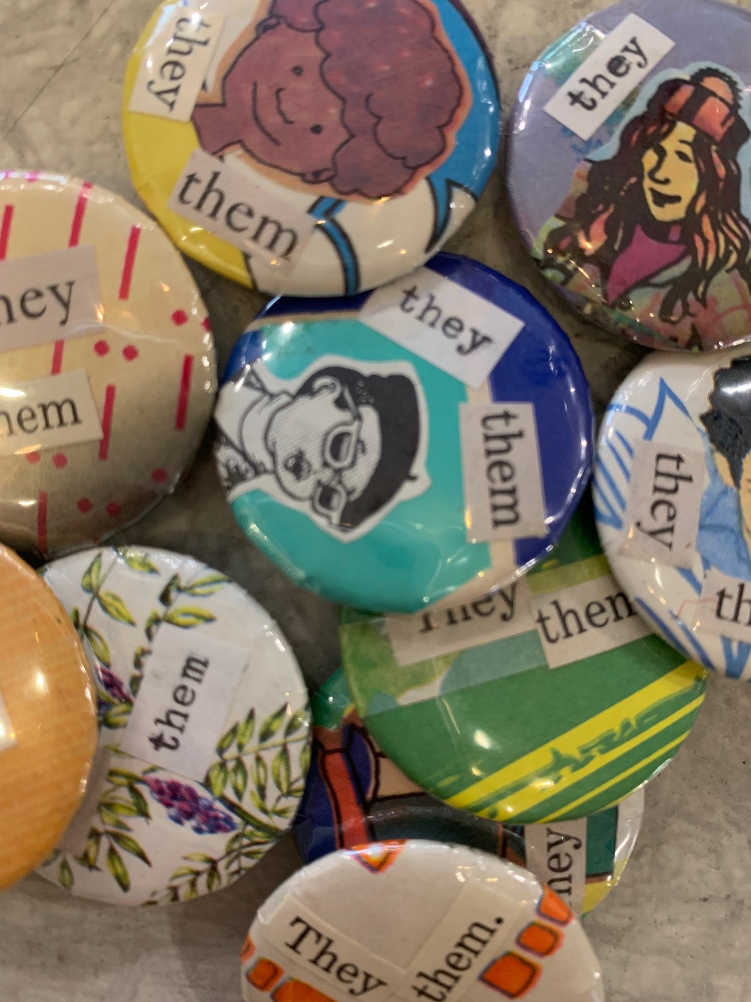 Pronoun Buttons