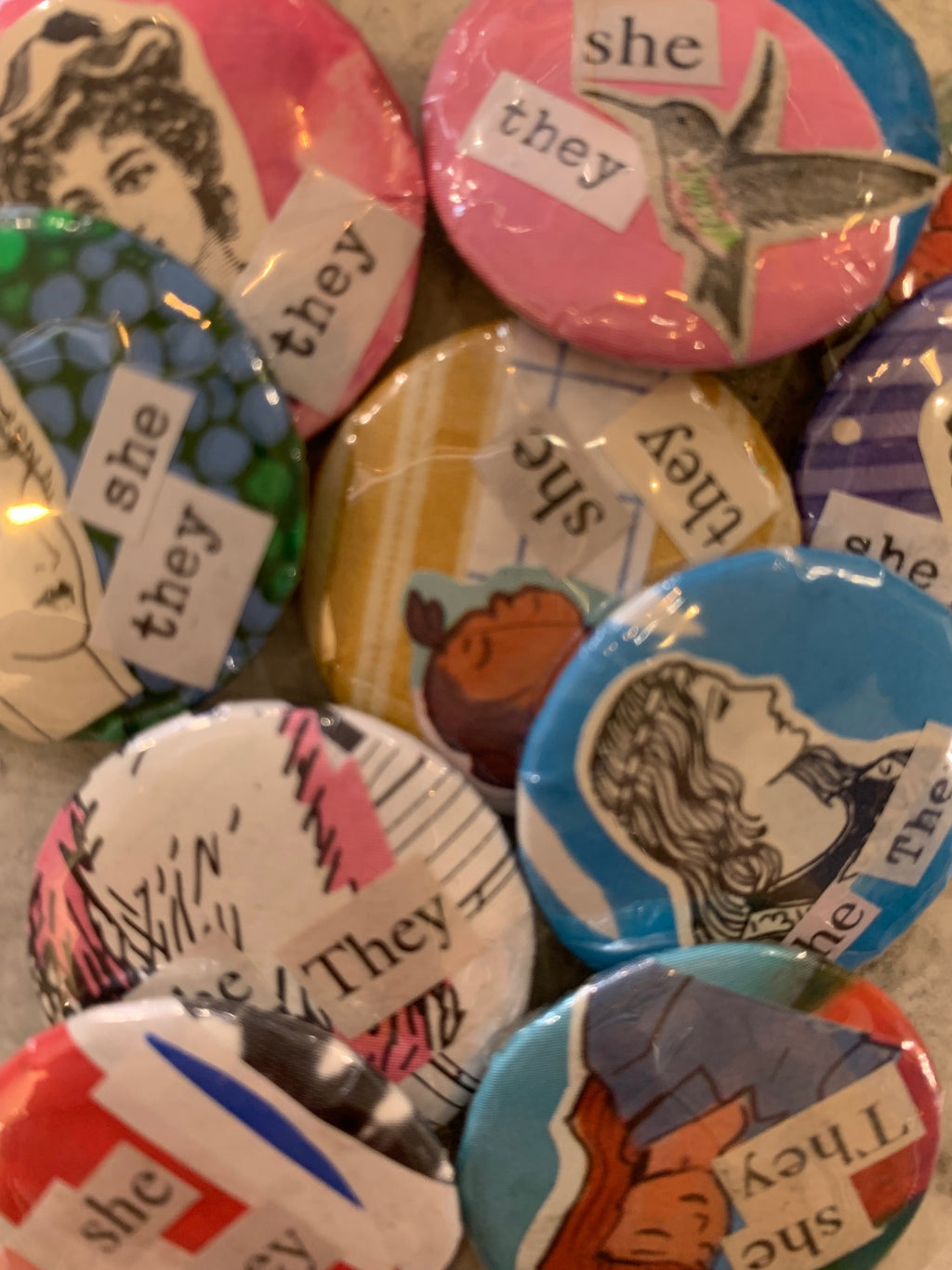 Pronoun Buttons