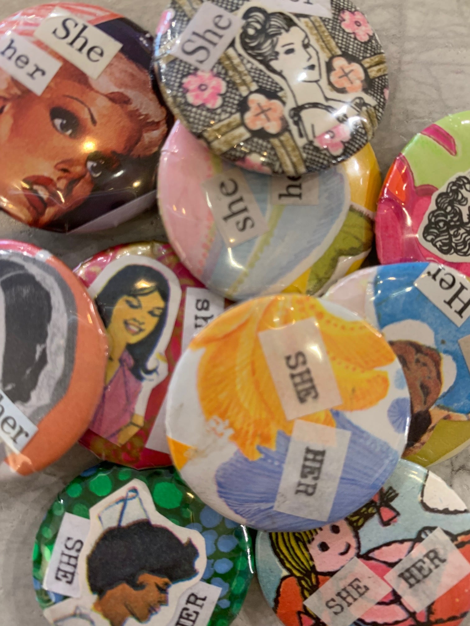 Pronoun Buttons