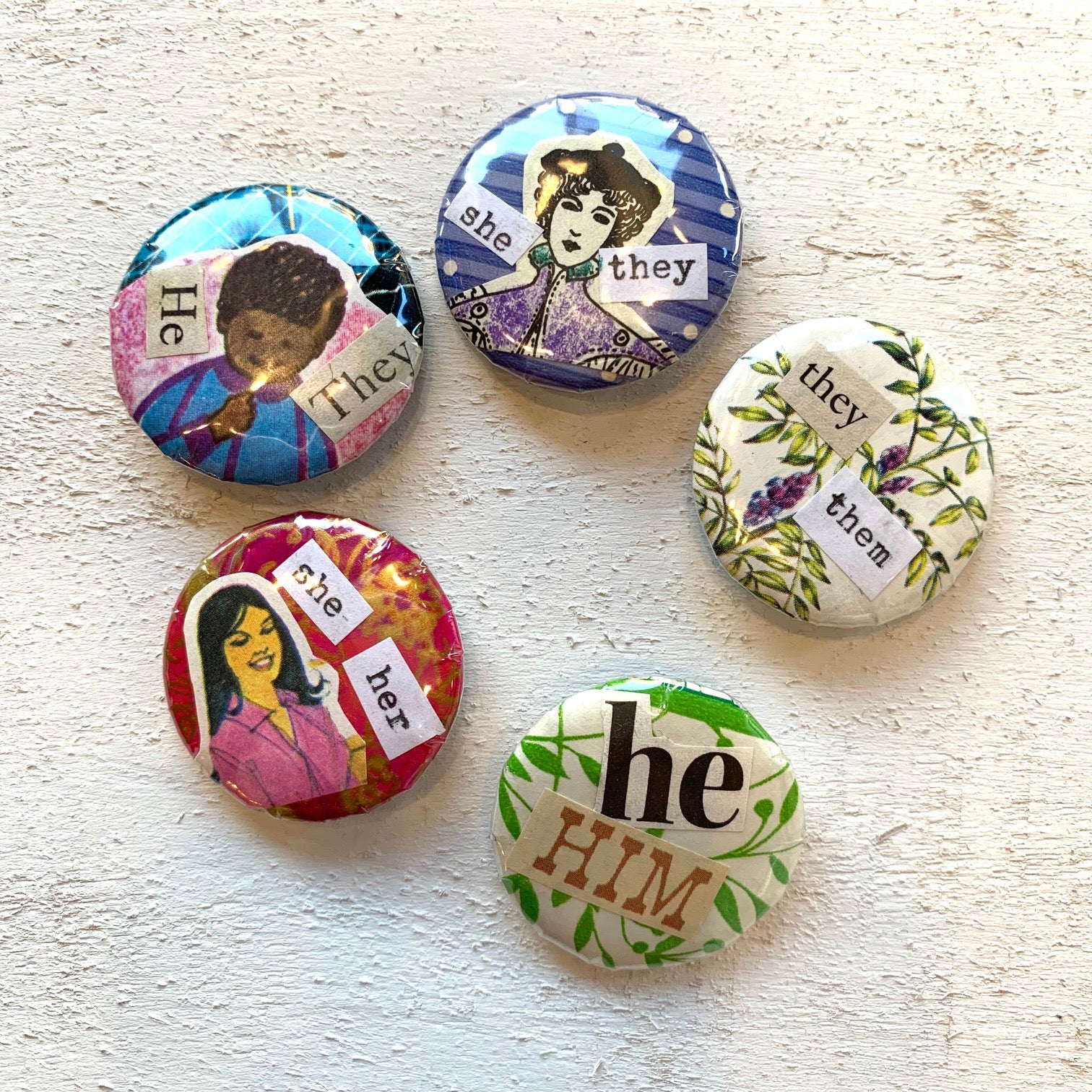 Pronoun Buttons