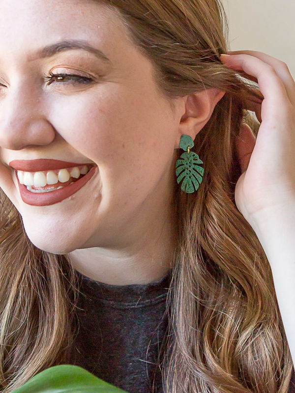 Monstera Studs