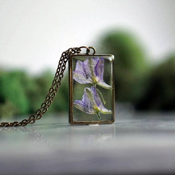 February Violet Birth Flower Necklace - Jewelry - Satellite Chain – Live  Love Pisces