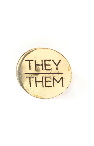 Fair Anita Brass Pronoun Pins