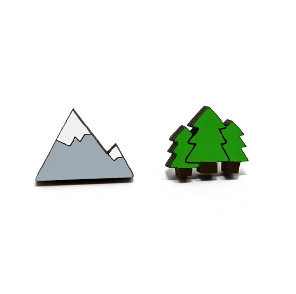 Mountain & Tree Earrings