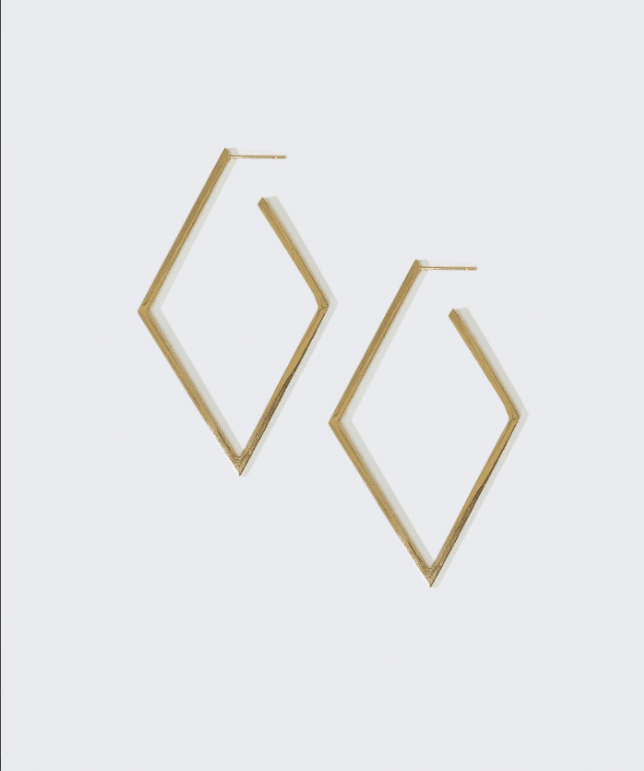 Gold Diamond Hoop Earrings