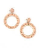 Blush Beaded Loop Earrings
