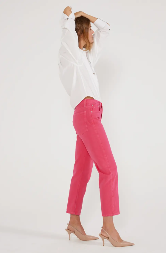 Rhea Mid Rise Straight Jean