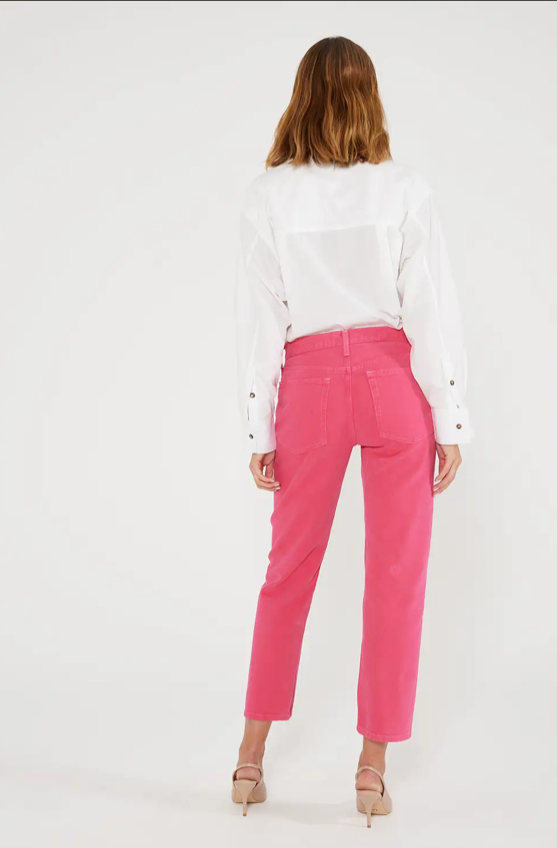 Rhea Mid Rise Straight Jean