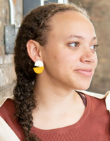 Clear Horizon Stud Earrings