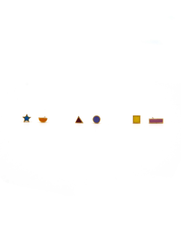 Mismatched Tiny Stud Earrings Set