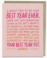Best Year Ever Birthday Card
