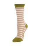 Lila Striped Crew Socks