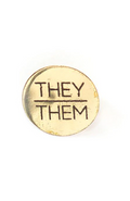 Fair Anita Brass Pronoun Pins