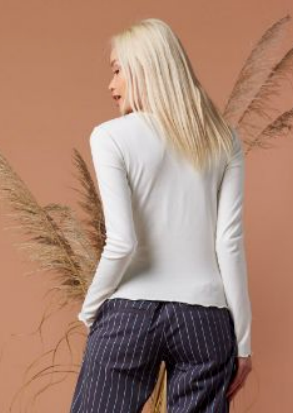 Jill Solid Long Sleeve Tee